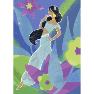 Komar Wandbild Disney Princess Jasmine in Blue 50 cm x 70 cm