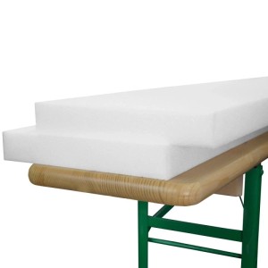 Beautissu Schaumstoffrohlinge für Bierbänke, 2er Set, 4x25x220cm, Weiß.