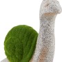 Deko-Schnecke aus Polyresin mit Kunstrasen, 27x12x30cm, Gartendeko für Balkon und Garten.
