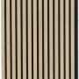 FN Acustico Akustikpaneel Eiche Natur, Furnier auf schwarzem Filz, 57,25x240 cm.