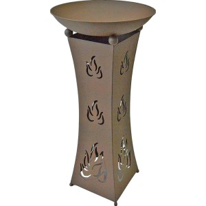 Pflanzschale mit LED-Beleuchtung in Rost-Optik für Garten & Haustürbereich.