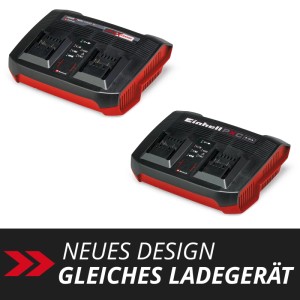Einhell Power X-Change Twincharger 3A Ladegerät für zwei Akkus der Power X-Change Familie.