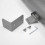 Montageteile für VASNER Appino 20 Bluetooth Infrarot-Heizstrahler, inklusive Schrauben und Winkel.