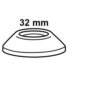 Kirchhoff Siphon-Rosette, 32 mm, Chrom, zur Abdeckung von Rohrdurchführungen am Siphon.
