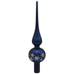 Vitbis Baumspitze Dekor Glas Ø 6 cm Dunkelblau Matt
