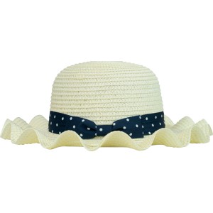 Strohhut Mädchen Beige Punkte Gr. 54