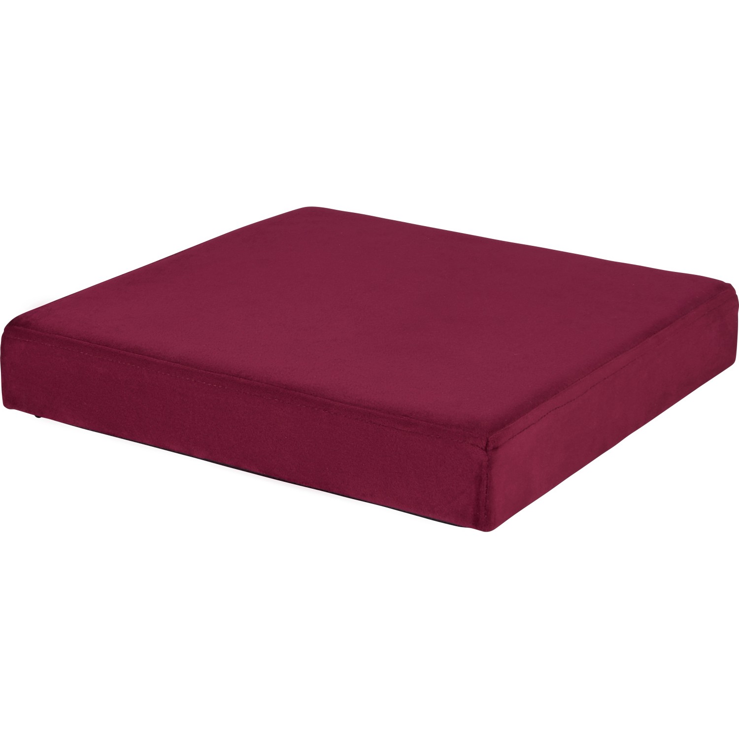 Burgunderroter Falt-Hocker Blush Bordeaux, 38x38x38 cm, ideal als Sitzhocker und Stauraum.