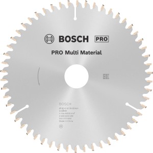 Bosch Kreissägeblatt Pro Multi Material, 190 mm, für saubere Schnitte in versch. Materialien.