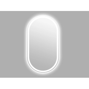 DSK LED-Lichtspiegel Silver Lagos, 50x90 cm, mit umlaufender LED-Beleuchtung.