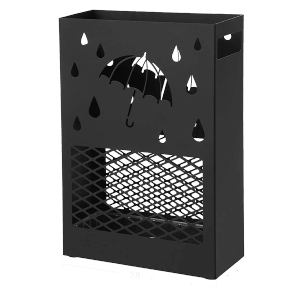 Songmics Schirmständer Patsy Metall Schwarz