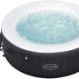 Bestway Lay-Z-Spa Miami AirJet, aufblasbarer, runder Whirlpool in Schwarz mit Pumpe und sprudelndem Wasser.