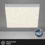 Silberne LED-Deckenleuchte Flame Star Ø 28,7 cm mit Sternendekor für stimmungsvolle Beleuchtung.