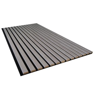 Akustikpaneel in Travertin Grey, foliert, 56,1x240cm. Holzpaneel für Wand- und Deckenverkleidung.