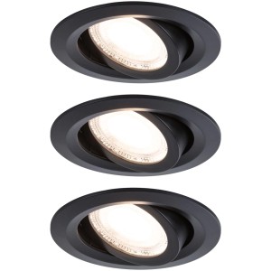 Paulmann LED EBL FixedLED 3er-Set 3x460 lm 3x4,8 W 3000 K Schwarz