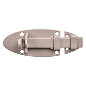 Duravis Schlossriegel flach, perlbeige, Duplexbeschichtung, 90x44x41 mm.