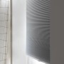 Graues Schöner Wohnen Thermo-Wabenplissee Sina, 90x130 cm, am Fenster montiert.