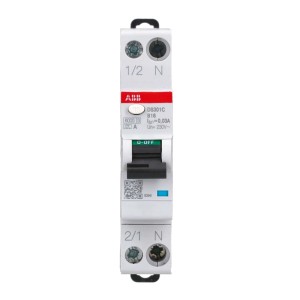 ABB FI/LS-Schalter DS301C B16 A30, einpolig, für Blitzschutzmaterial im Verteilerkasten.