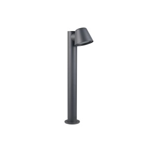 Anthrazitfarbene Trio LED-Wegeleuchte Beni, 11,5x60x20 cm, für Garten und Hof.