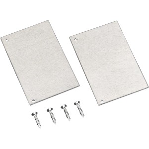 Wandanschluss Seitenblenden Paar, 2 Stück aus Aluminium mit Schrauben.