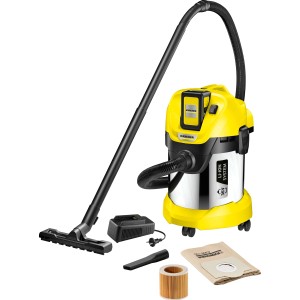 Kärcher Akku-Mehrzwecksauger WD 3 Battery Premium Set mit Zubehör und Akku.