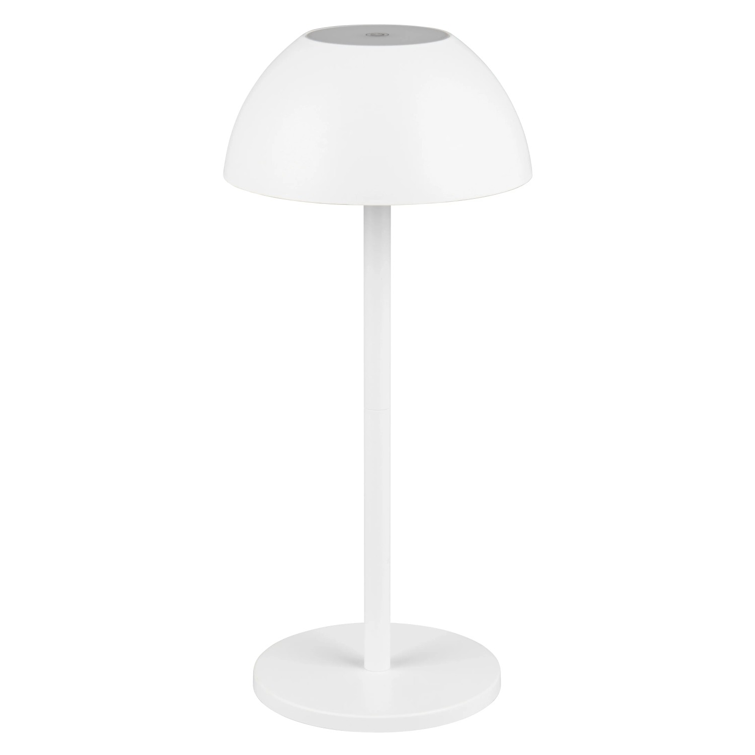 Weiße Reality LED-Tischleuchte Ricardo, dimmbar, Ø 13,5 cm.