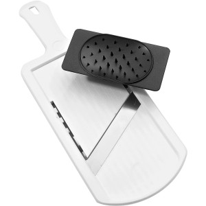 Fackelmann Dick-Dünnschneider mit Resthalter 32 cm x 12,5 cm Weiß Schwarz