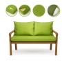 Setgarden Bankkissen "Lemon" für 2-Sitzer Gartenbank, 130x50 cm + 2 Rückenkissen. Bequeme Gartenstuhlauflage.