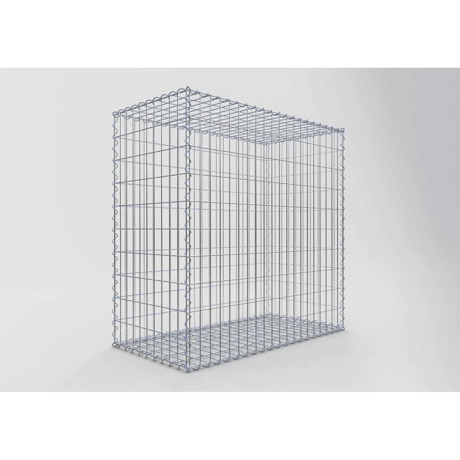 Gabiona Gabionenkorb, 100x100x50 cm, Maschenweite 5x10 cm, Drahtkorb für Einfassungen und Mauersysteme.