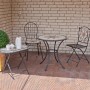 Schwarzer Siena Garden Klappsessel Stella mit Mosaikmuster, Teil eines Gartenmöbel-Sets.
