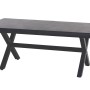 Ausziehbarer Siena Garden Gartentisch Ferrostone, 100x260 cm, mit Aluminiumgestell und HPL-Tischplatte.