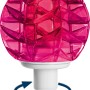 LED-Solarspieß Termoli mit rotem Dekoelement. Gartenstecker mit drehbarer, roter Kugel.