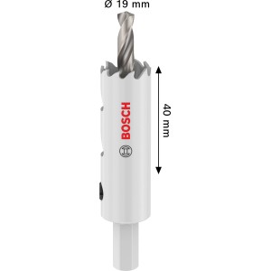 Bosch Lochsäge Multi Material mit Aufsteckhalter Ø 19 mm x 40 mm Silber