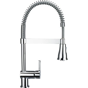 baliv Küchenarmatur KI-1860 Chrom mit Geschirrbrause und flexiblem Auslauf.