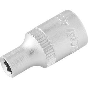 LUX Stecknuss Comfort, Sechskant, 4 mm, aus Chrom-Vanadium-Stahl.