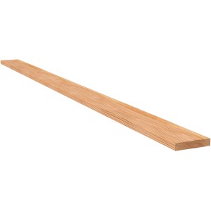 Terrassendiele aus Douglasie, strukturgehobelt, 2,8x14,5x250 cm. Holz mit warmer, rötlicher Farbe.