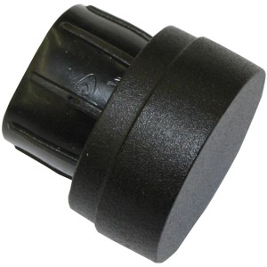 Schwarze Gardinia Endkappe Industrial Home, Ø 25 mm, 2er-Set für Stilgarnituren.