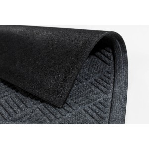 Graue Astra Türmatte Nub Star (43x63 cm) mit rutschfester Rückseite und Noppenstruktur.