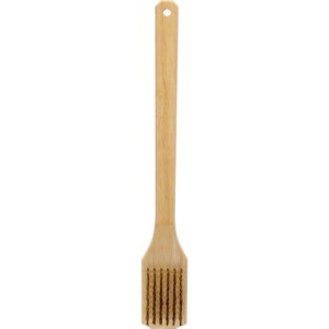 Napoleon Holz-Grillbürste Essential, 40 cm, mit hellem Holzgriff, Messingborsten und Aufhängeloch.