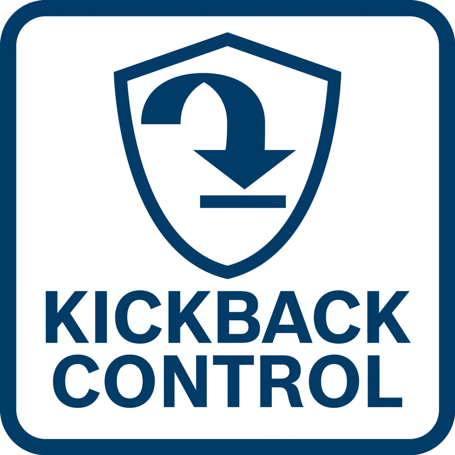 Symbol für Kickback Control Funktion beim Bosch Bohrhammer.