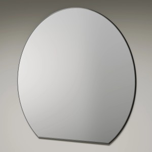 Runder DSK Design-Wandspiegel Picasso, Ø 100 cm, mit schwarzem Aluminiumrahmen.