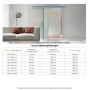 Levidor Glasschiebetür: Maße und Größentabelle für Flügelbreite, Höhe, Durchgang und Laufschiene. Modernes Design, SoftClose.