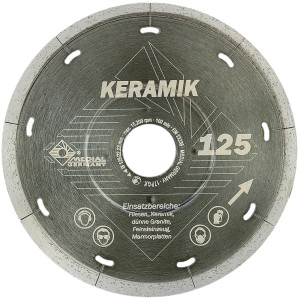 Medial Diamant Trennscheibe Keramik, Ø 125mm, für Winkelschleifer. Zum Schneiden von Fliesen und Feinsteinzeug.