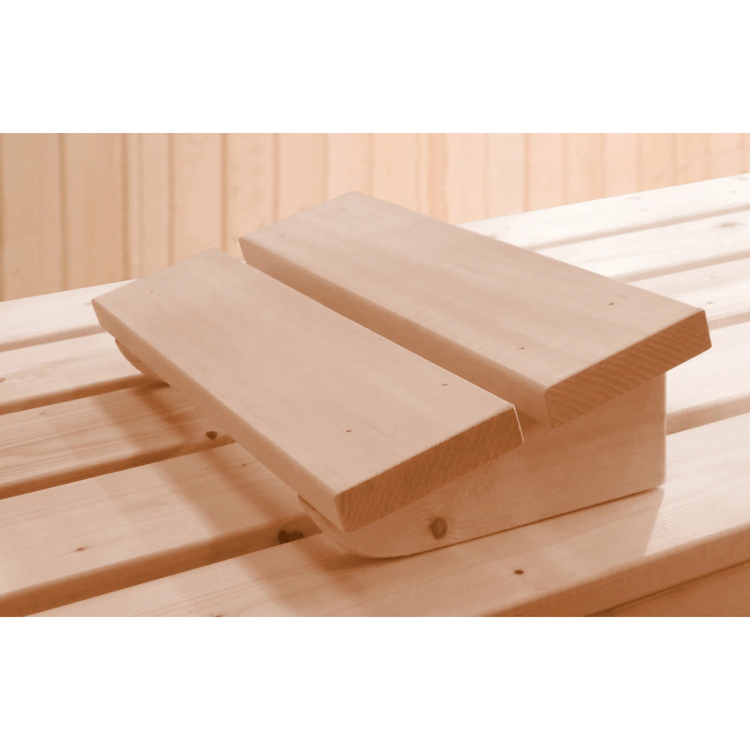 Holz-Fußstütze für Weka Sauna, passend zur Massivholzsauna Kemi Eck.