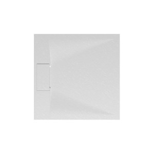 Quadratische, extraflache, weiße Schulte Duschwanne ExpressPlus DWM-Tec, 90x90 cm.