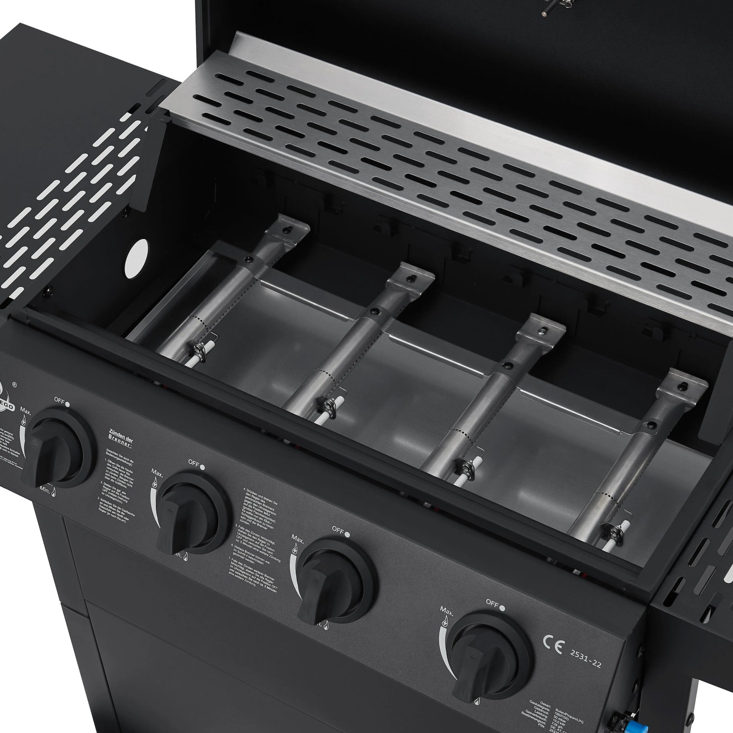 El Fuego Gasgrill San Angelo 4+1 El Fuego Gasgrill San Jose mit 4 Brenner 114 cm x 101,5 cm x 51 cm