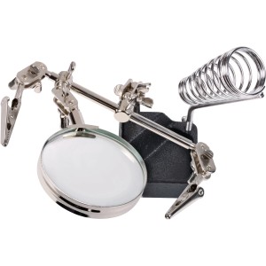 Rothenberger Industrial Löthilfe Dritte Hand mit Lupe, Klemmen und Lötkolbenhalter.