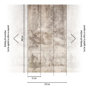 A.S. Création Fototapete Betonwand Vintage, 159x280cm, beige-weiß. Vliestapete mit Beton-Optik.