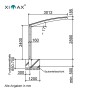 Ximax Alu Carport Portoforte Typ 80 Edelstahl-Look XL 301x495 cm Sonderfertigung_8