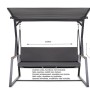 Anthrazitfarbenes Kissen für 2-Sitzer Hollywoodschaukel, 110x60x50x7cm. Sitzkissen für Garten.