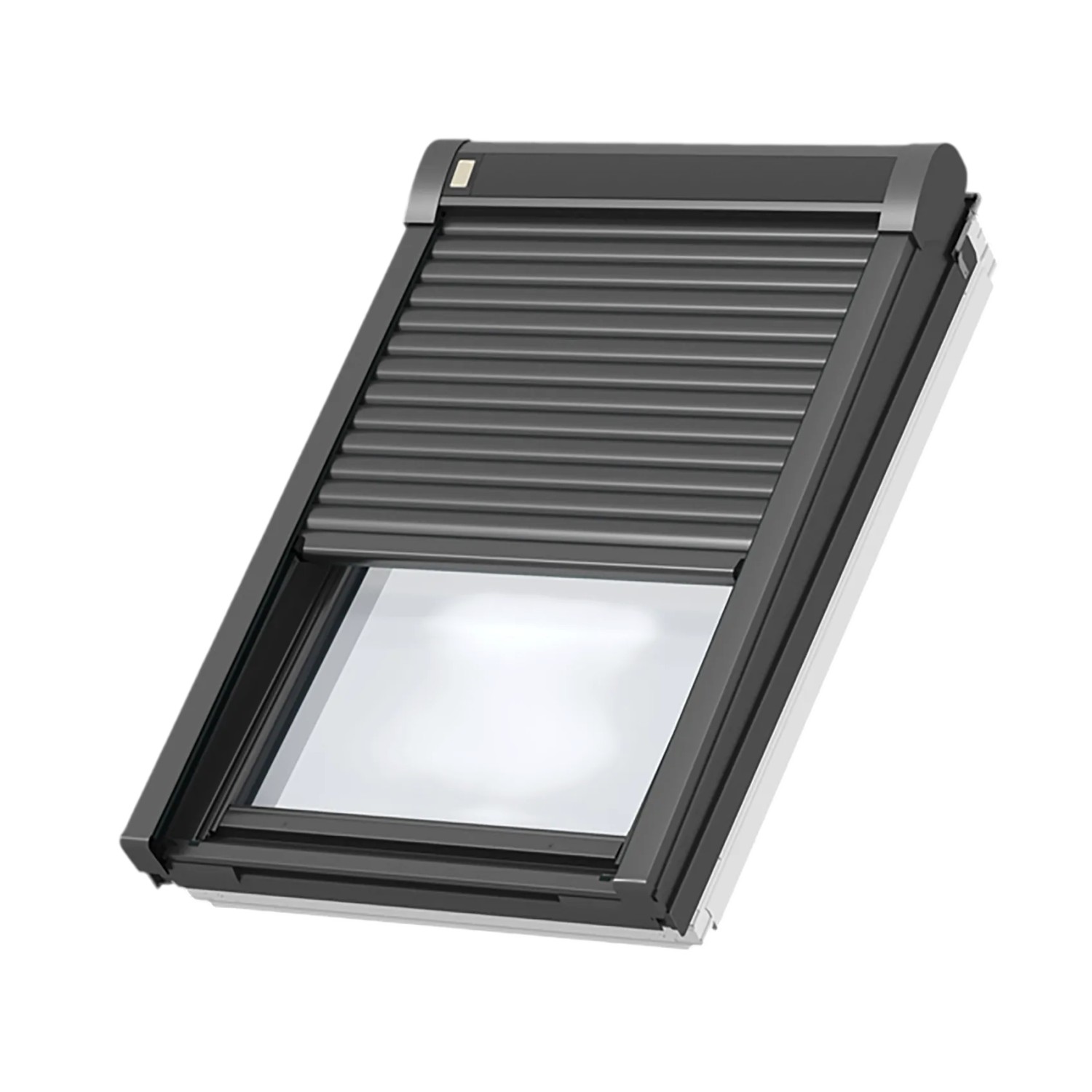 Velux Elektro-Rollladen SML, Aluminium, 55x98 cm, dunkelgrau, für Dachfenster.
